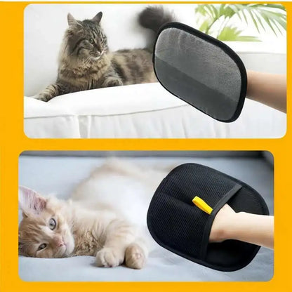 Upgraded Pet Hair Remover Glove, Double Sided Fur Gloves, Magnetic Cat Dog Fur Gloves for Washing Deshedding, Cleaning Carpets, Sofas